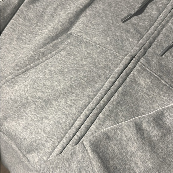 Adidas Heather Gray Hoodie with White Accents - Picture 3 of 6